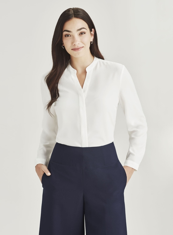 Women's Juliette Plain Long Sleeve Blouse - Graham Brown & CO