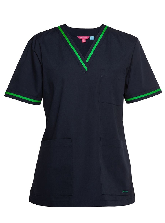 Contrast Scrubs Top - Women
