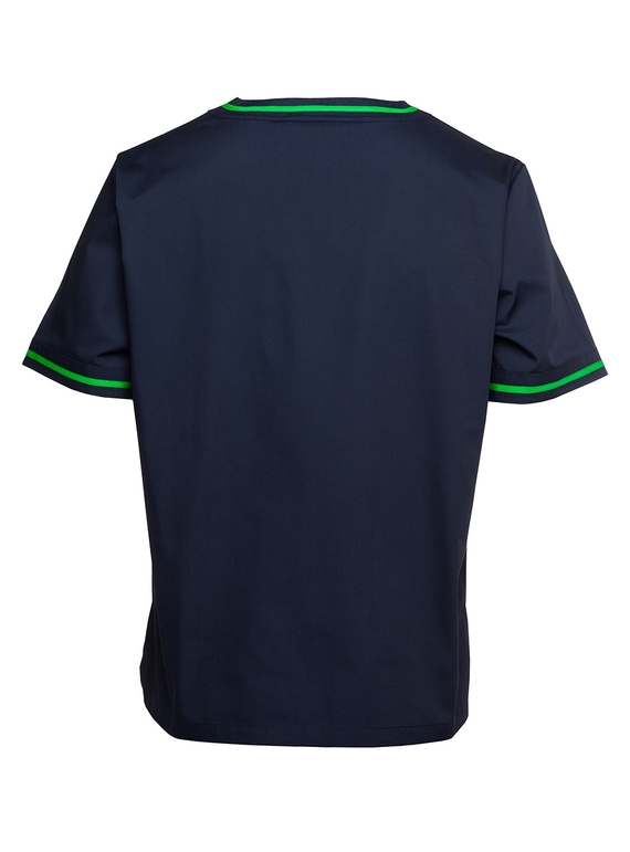 Contrast Scrubs Top - Unisex - Back