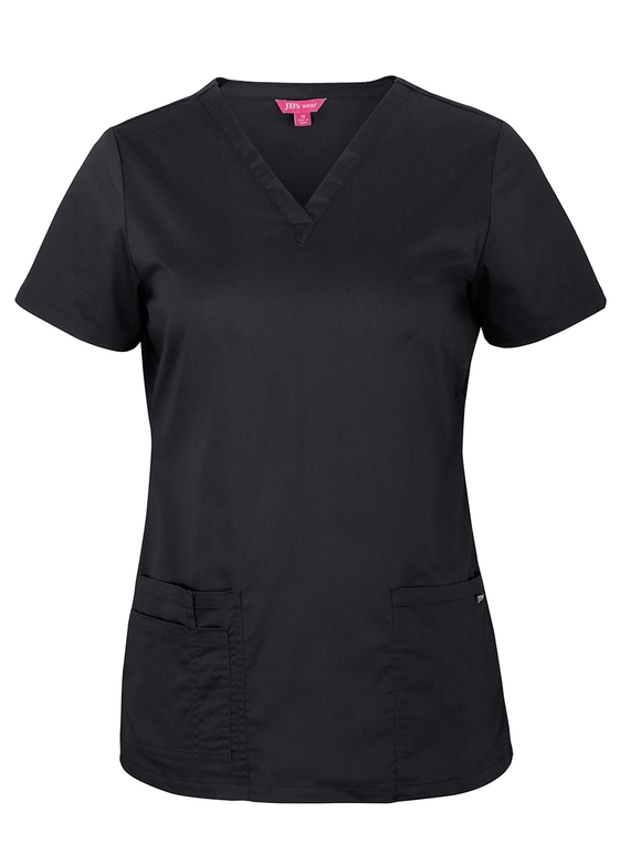 Premium Scrub Top - Stretch - Women - Black
