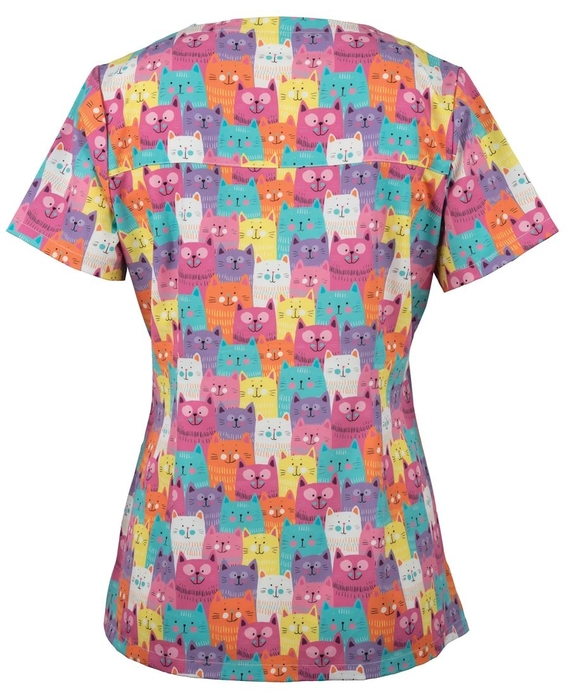 Printed Scrub Tops - Women