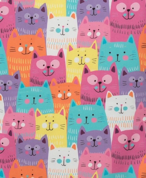 Printed Scrub Tops - Women - Cat