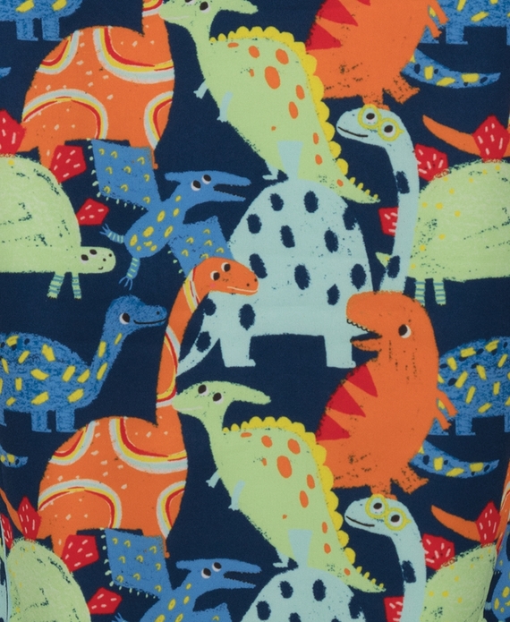 Printed Scrub Tops - Women - Dino