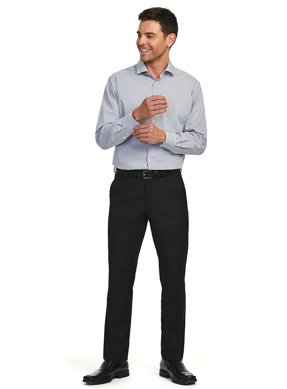 Grey/White Gingham Check Tailored Shirt - Men