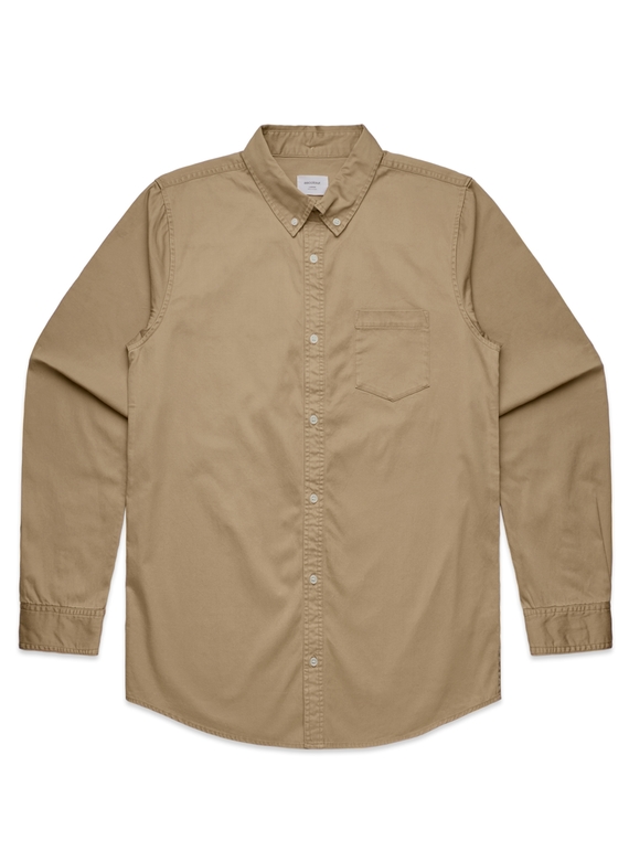 Denim Wash Shirt - Men - Khaki