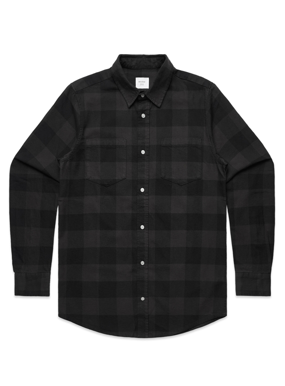 Check Shirt - Men - Coal/Black