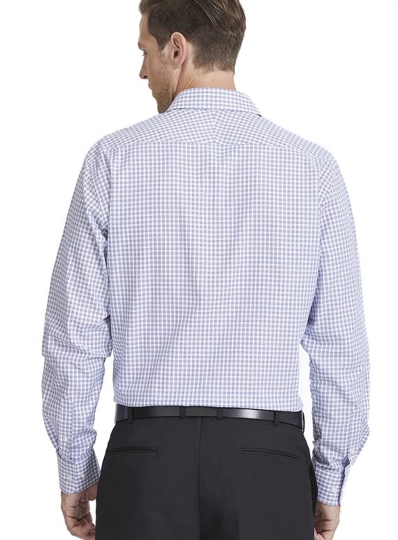 Blue/White Double Check Tailored Shirt - Men