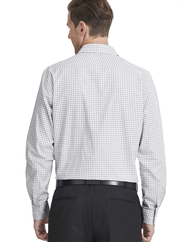 Black/White Double Check Tailored Shirt - Men
