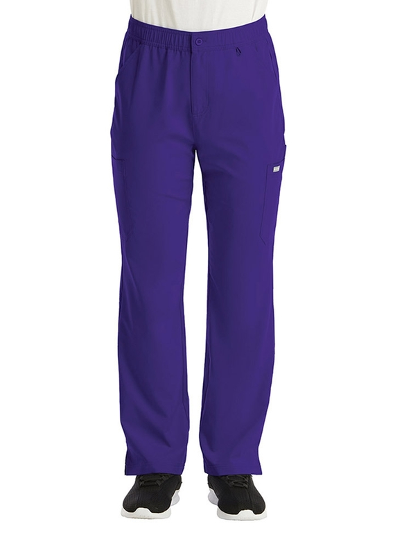 Momentum Fly Front Cargo Scrub Pant - Men - Grape