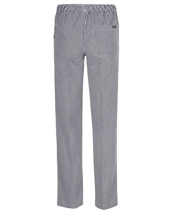 Chef Drawstring Pants - Black, White, or Mini check - Rear View