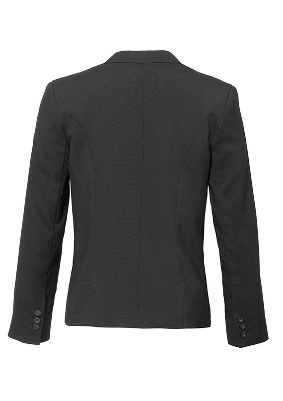 Short Jacket with Reverse Lapel - Cool Stretch BIZ Corporates - Back View