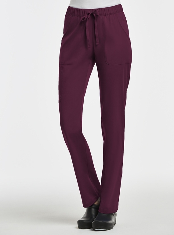Matrix Full Waist Cargo Scrub Pant - Women - Wine