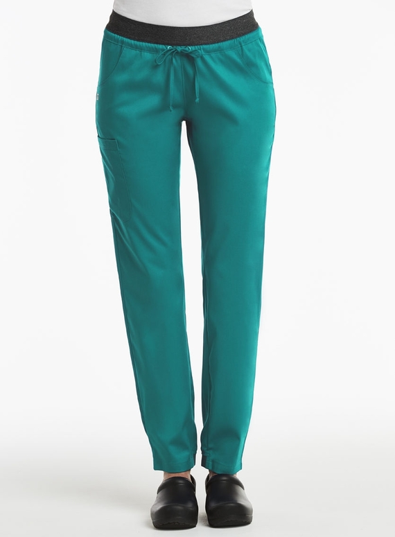 Matrix Elastic Waistband Jogger Scrub Pants - Women - Teal