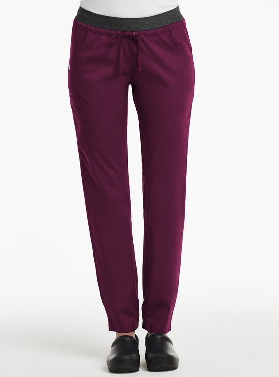 Matrix Elastic Waistband Jogger Scrub Pants - Women - Wine