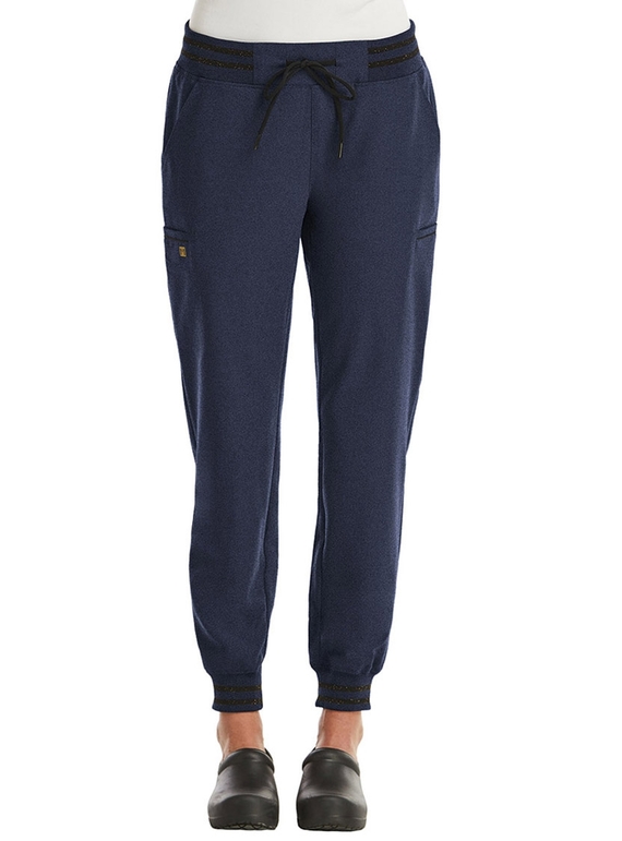 Matrix Pro Full Waistband Jogger Scrub Pant - Women - Heather Navy