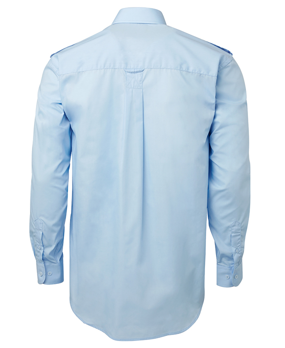 Long Sleeve Epaulette Uniform Shirt - Rear View