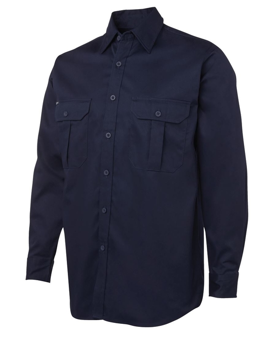 Long Sleeve Cotton Drill Work Shirt (JB)