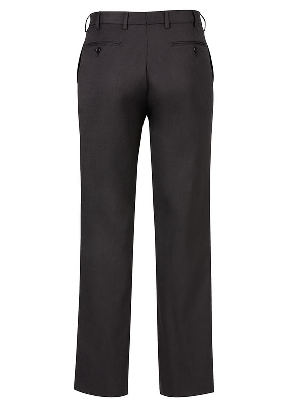 Single Pleat Trousers - Polyester/Bamboo Cool Stretch - Men - Back View