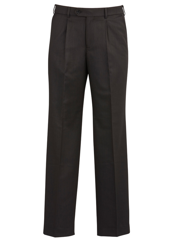 Single Pleat Trousers - Polyester/Bamboo Cool Stretch - Men - Charcoal