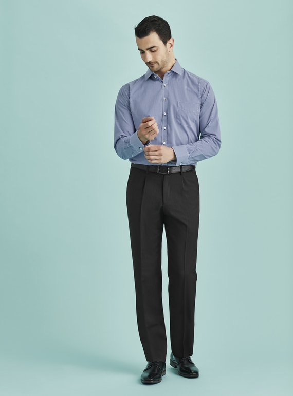 Single Pleat Trousers - Polyester/Bamboo Cool Stretch - Men