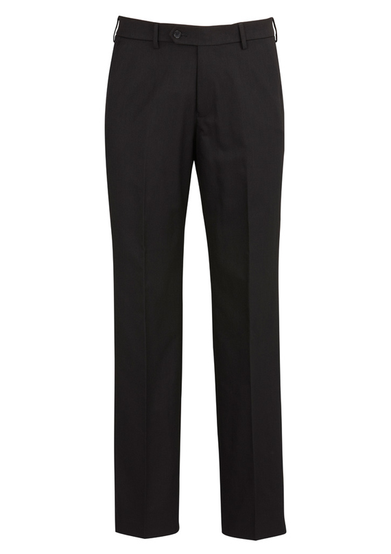 Plain Front Pant - Polyester/Bamboo Cool Stretch - Men - Black