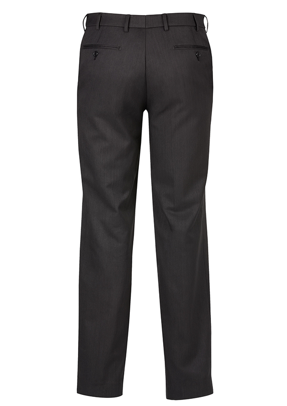 Plain Front Pant - Polyester/Bamboo Cool Stretch - Men - Back View