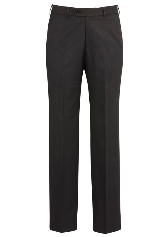 Plain Front Pant - Polyester/Bamboo Cool Stretch - Men - Charcoal