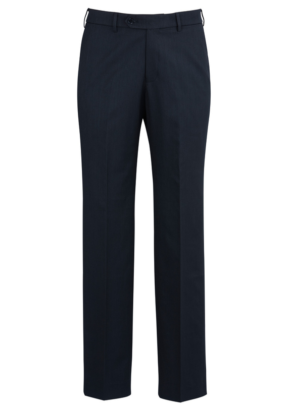 Plain Front Pant - Polyester/Bamboo Cool Stretch - Men - Navy