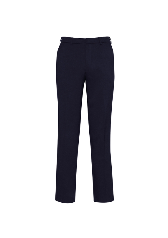 Slimline Polyester/Wool Pant - Men - Navy