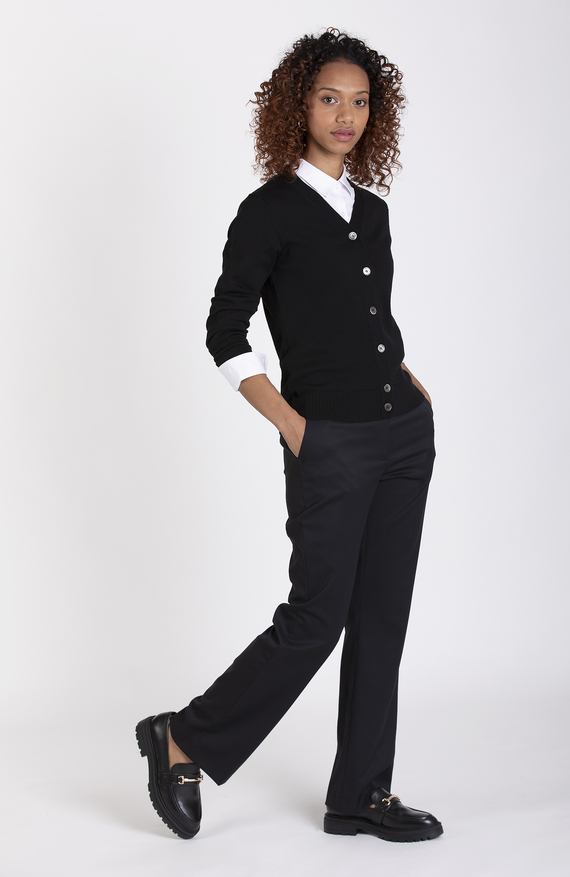 Lily Button Front Cardigan in Superfine Merino