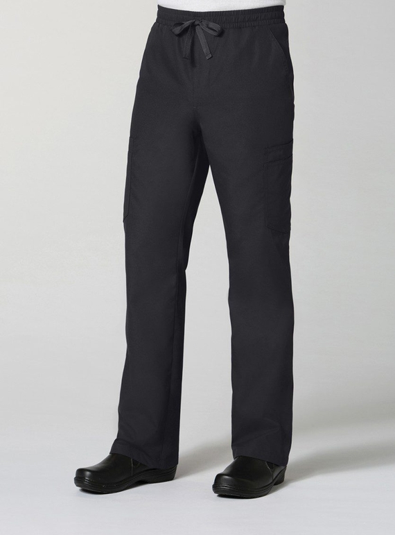 Red Panda Full Elastic 10-Pocket Cargo Scrub Pant - Men - Black