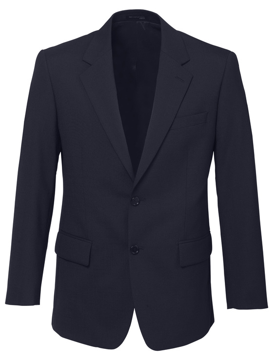 2 Button Suit Jacket - Wool Stretch - Men - Navy