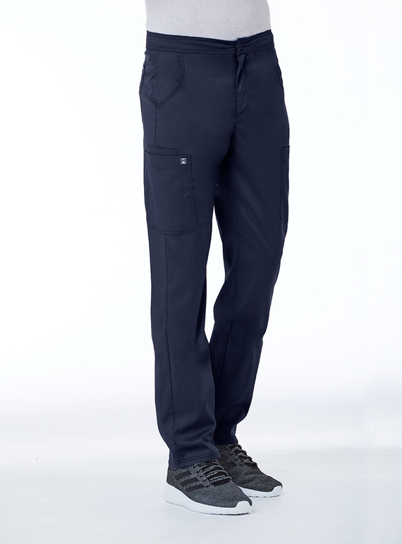 Matrix Half Elastic Waistband Cargo Scrub Pant - Men - Navy