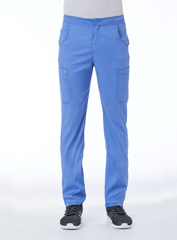 Matrix Half Elastic Waistband Cargo Scrub Pant - Men - Ceil Blue
