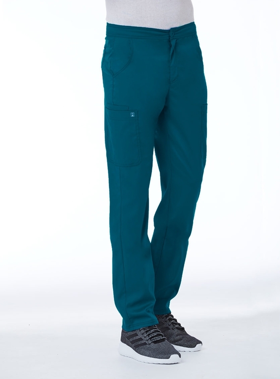 Matrix Half Elastic Waistband Cargo Scrub Pant - Men - Caribbean Blue