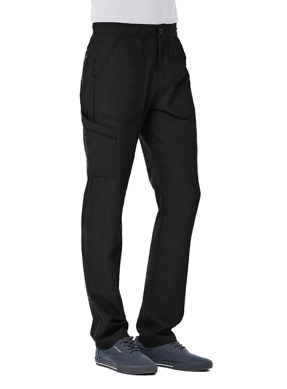 Matrix Pro Contrast Piping Cargo Scrub Pant - Men - Black
