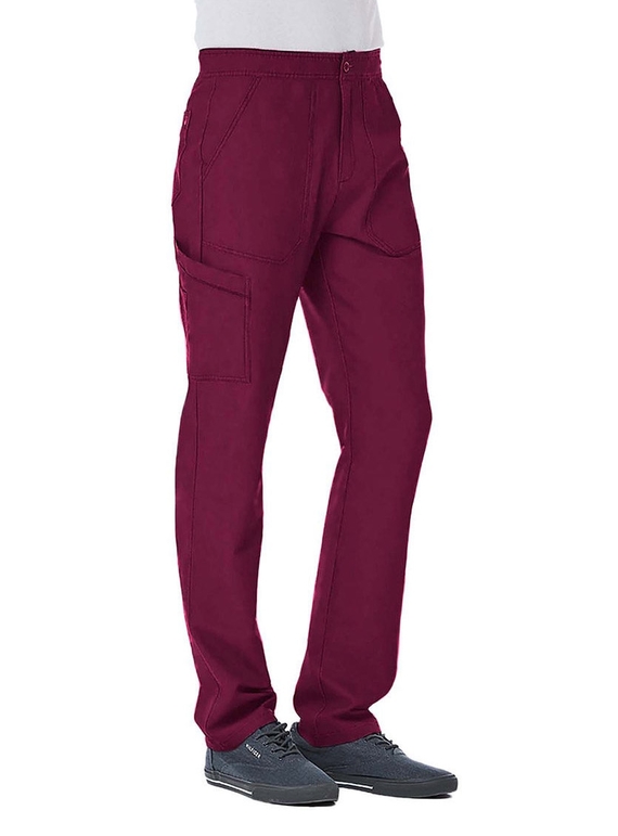 Matrix Pro Contrast Piping Cargo Scrub Pant - Men - Wine