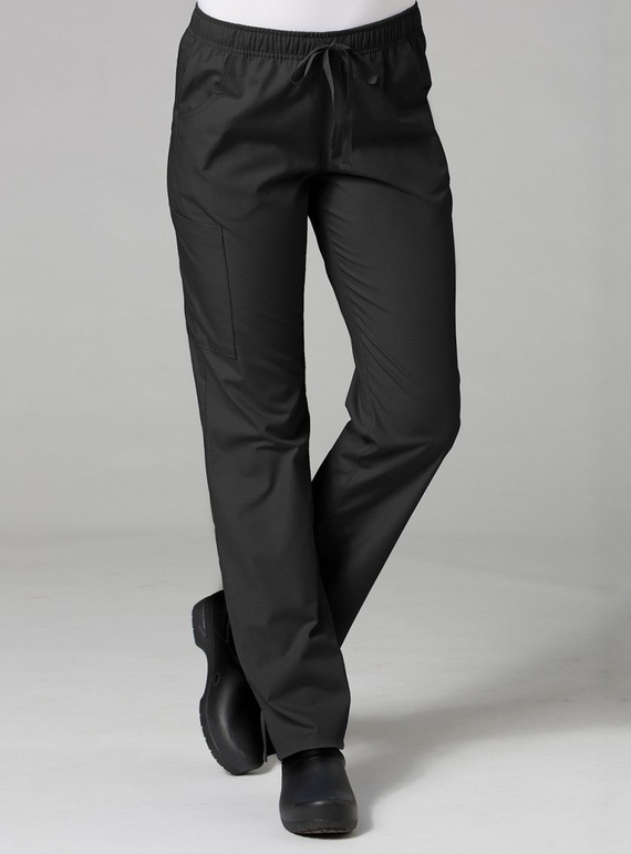 Red Panda Full Elastic Cargo Scrub Pant - Women - Black