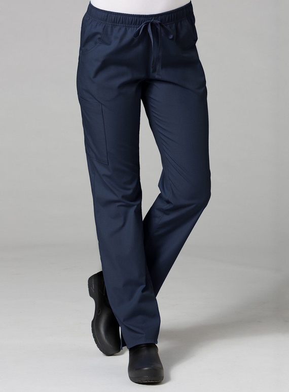 Red Panda Full Elastic Cargo Scrub Pant - Women - True Navy
