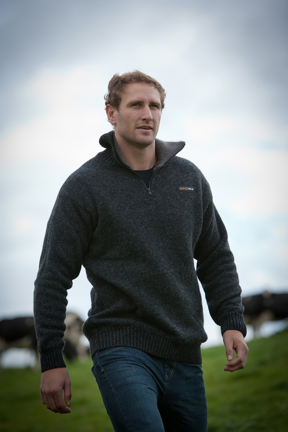 Tasman 36.6 Zip and Collar Sweater - MKM logo