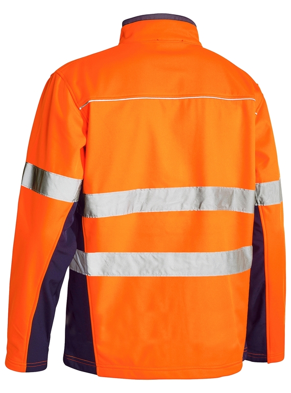 Taped Hi Vis Soft Shell Jacket - Back