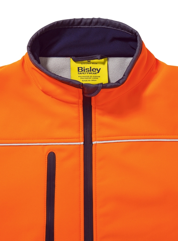 Taped Hi Vis Soft Shell Jacket - Neck