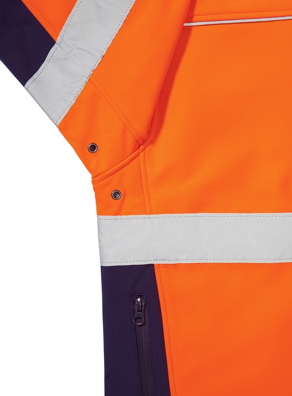 Taped Hi Vis Soft Shell Jacket - Ventilation