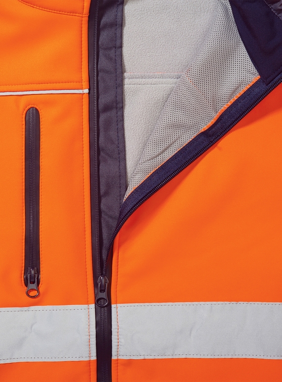 Taped Hi Vis Soft Shell Jacket - Detail