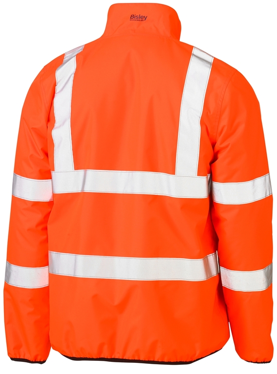 Taped Hi Vis Reversible Puffer Jacket - Back