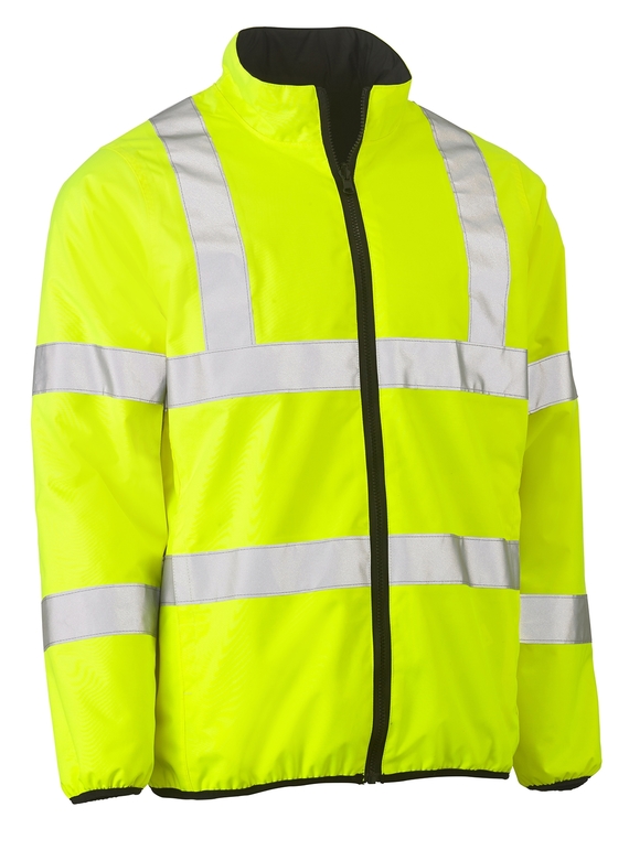Taped Hi Vis Reversible Puffer Jacket - Yellow