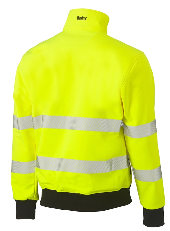 Taped Hi Vis Soft Shell Bomber Jacket - Back