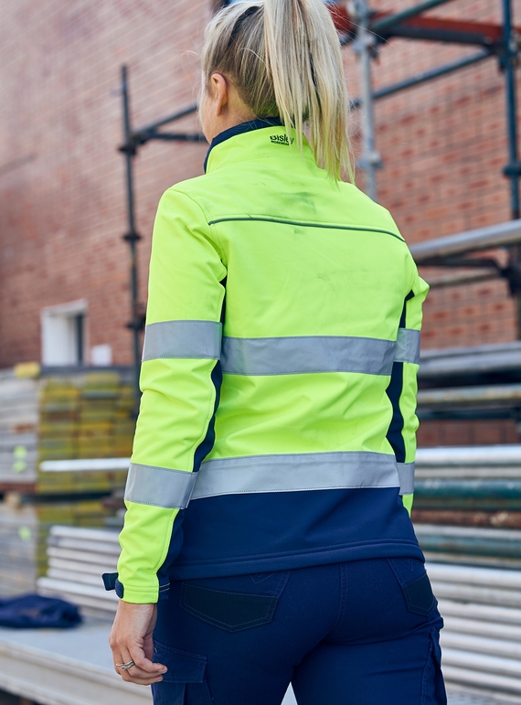 Taped Two Tone Hi Vis Soft Shell Jacket - Women