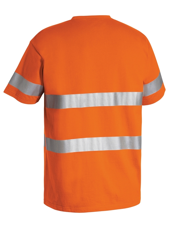 Taped Hi Vis Cotton T-Shirt - Back