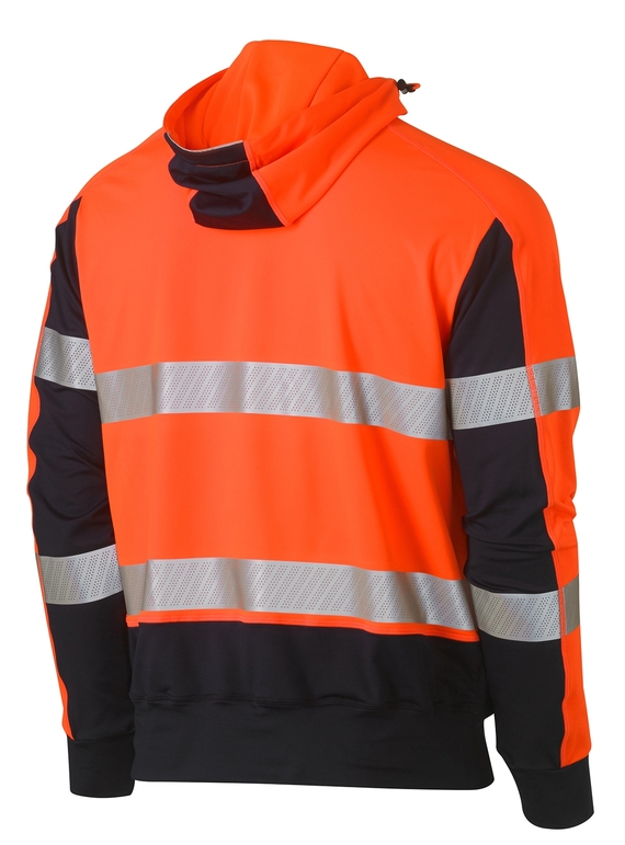 Taped Two Tone Hi Vis Contrast 4 Way Stretchy Hoodie
